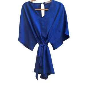 Pixi & Ivy Stylish Royal Blue Tie-Front jumper, perfect for summer! Small